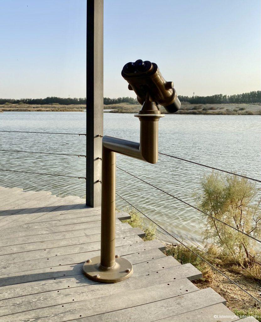 Binoculars set at lower heights for children