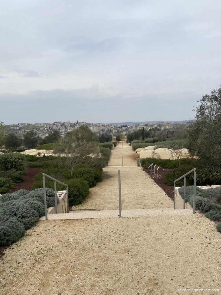 Path across the gardens